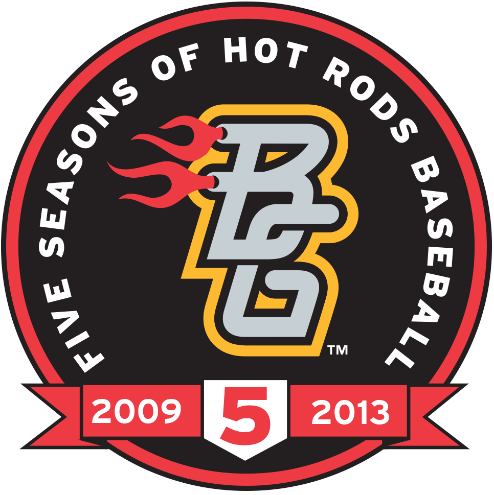 Bowling Green Hot Rods 2013 Anniversary Logo vinyl decal